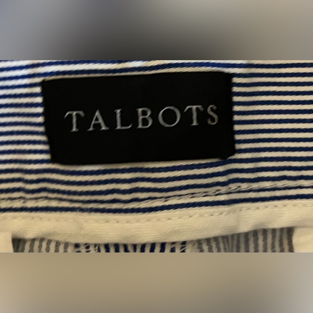 Talbots Stretch Cotton Curvy Fit Pinstripe Chinos size 12P - Picture 11 of 13